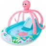 Игровой центр INTEX "ДРУЖЕЛЮБНЫЙ ОСЬМИНОГ" 234х183х150см с разбрызгивателем горкой и кольцами 229л до 54кг 56138