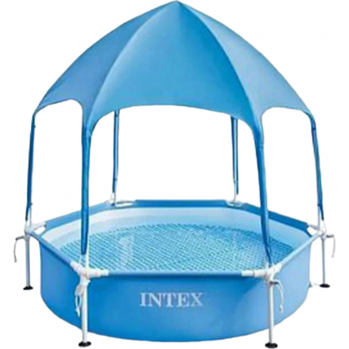Каркасный бассейн INTEX CANOPY METAL FRAME 183х38см с навесом 700л 28209