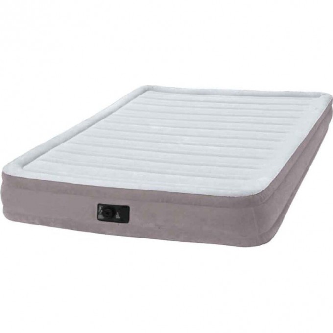Надувная кровать INTEX COMFORT-PLUSH 152х203х33см, встроенный насос 220V 67770