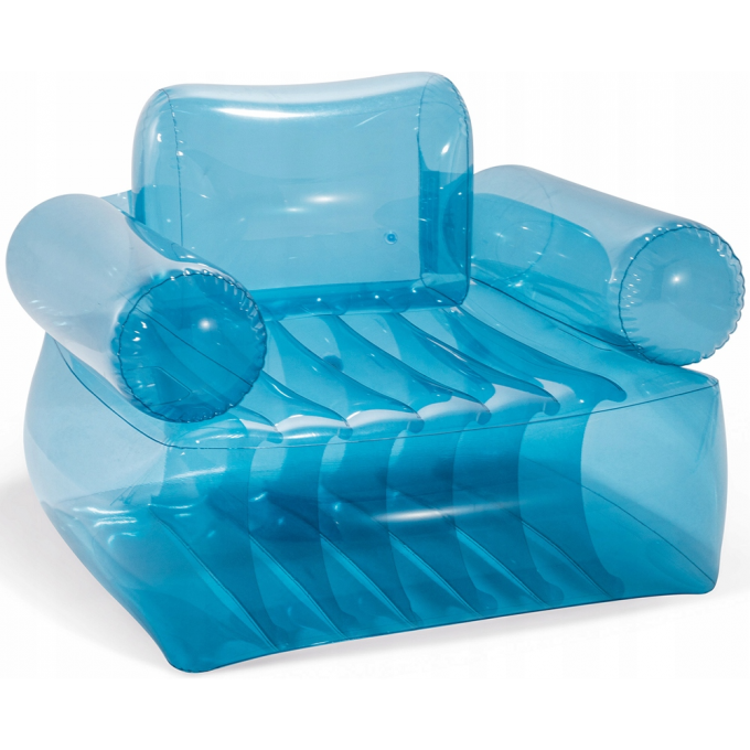 Надувное кресло INTEX TRANSPARENT ARMCHAIR 109х107х79 см, голубой 66503