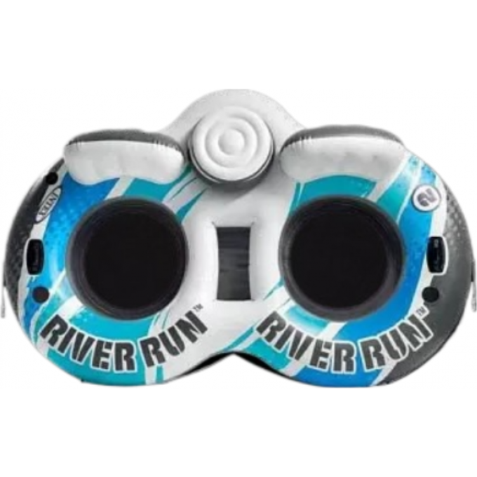 Надувной круг-шезлонг для плавания INTEX "РЕЧНЫЕ ПОРОГИ" 243х157см для двоих до 200кг 56827