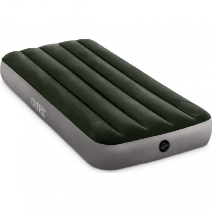 Надувной матрас INTEX DOWNY AIRBED , 76х191х25см, со встроенным ножным насосом 64760