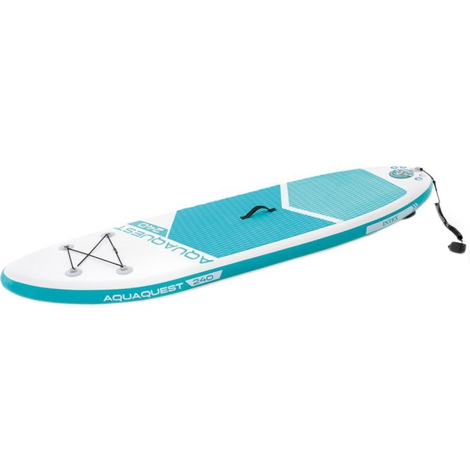 SUP-доска INTEX "AQUA QUEST 240" 244x76x13см, насос, весло, лиш, сумка, до 90 кг, 68241